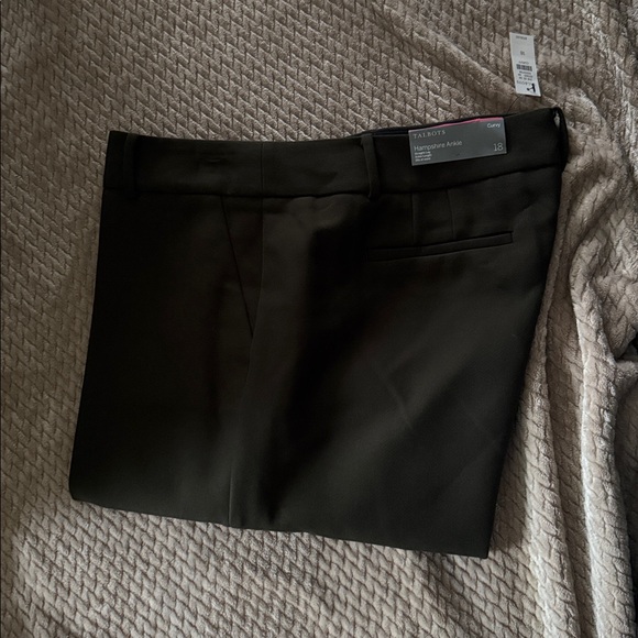 Talbots Olive Green High-Waist Ankle Pants - Picture 2 of 5